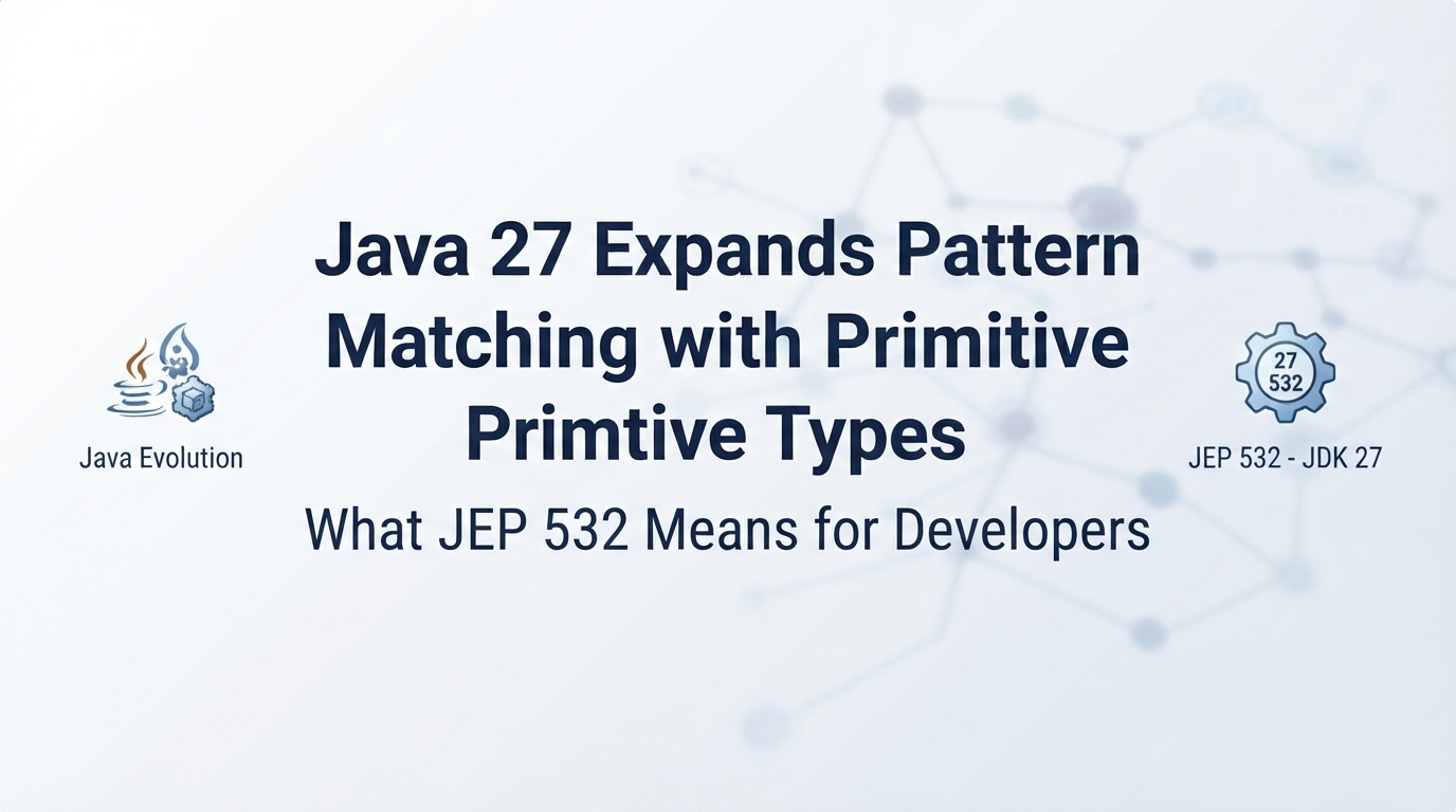 Java 27 Expands Pattern Matching with Primitive Types: What JEP 532 Means for Developers